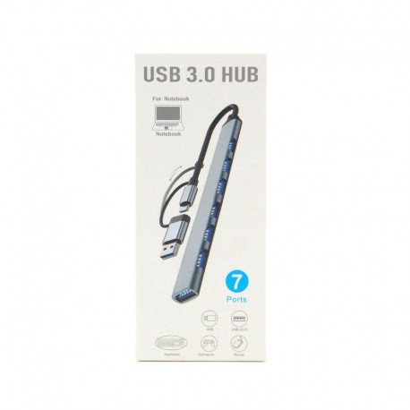 USB Hub 7 Port 3.0 2in1