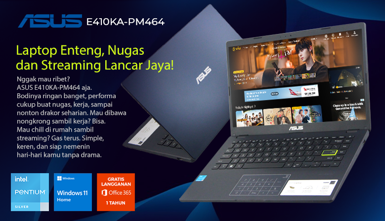 Asus E410KA-PM464 with Intel Pentium Silver N6000 and 128GB SSD and Windows 11