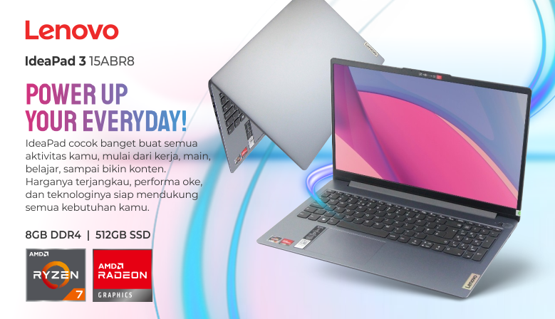 Lenovo Ideapad 3 15ABR8 with Ryzen 7 7000 Series and 8GB RAM and Finger Print