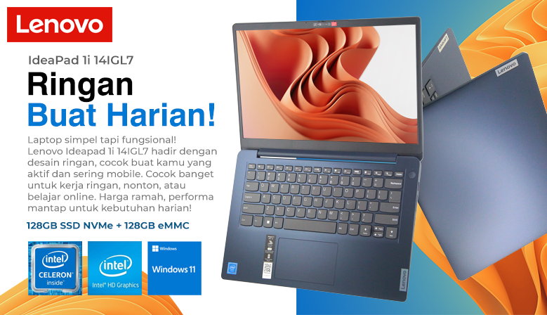 Lenovo Ideapad 1i 14IGL7 with Double Storage and Windows 11