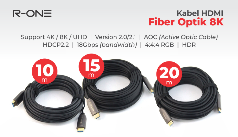 R-One Kabel HDMI Fiber Optic 8K